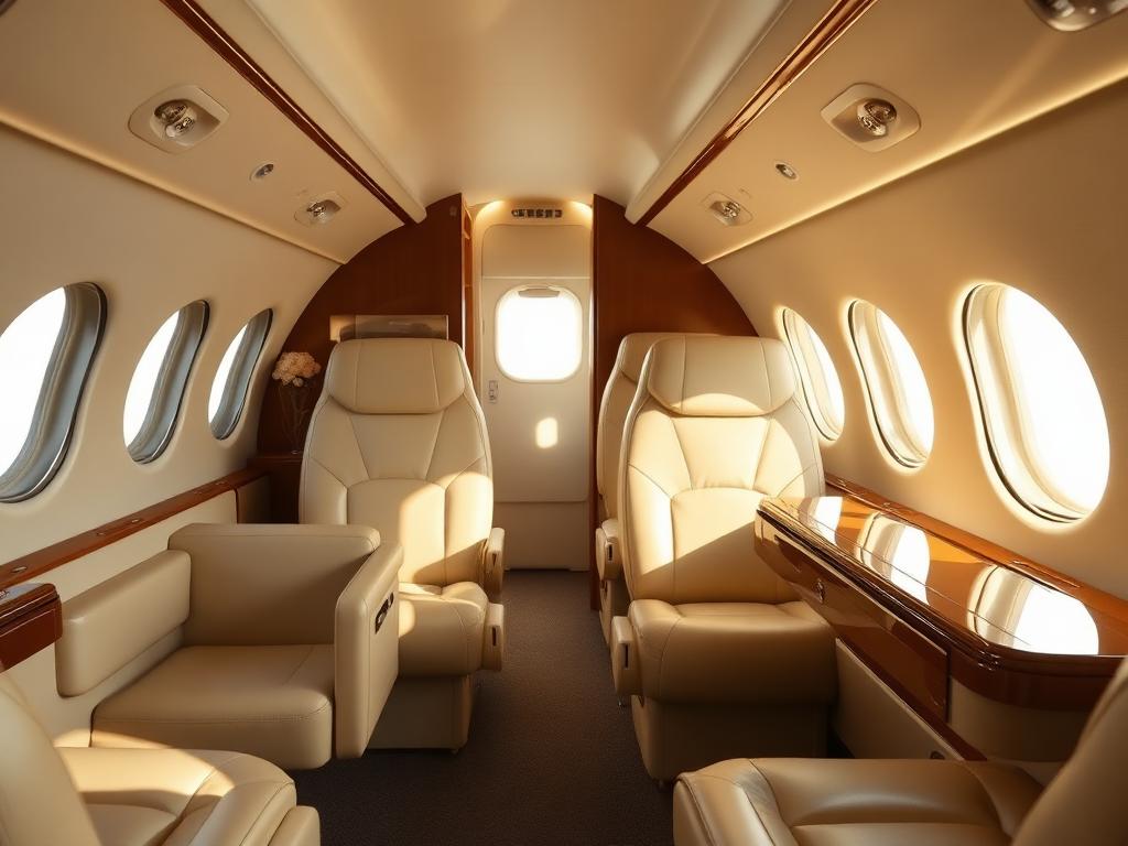 Cabine de jet privé pour les voyages d'exception du Cercle